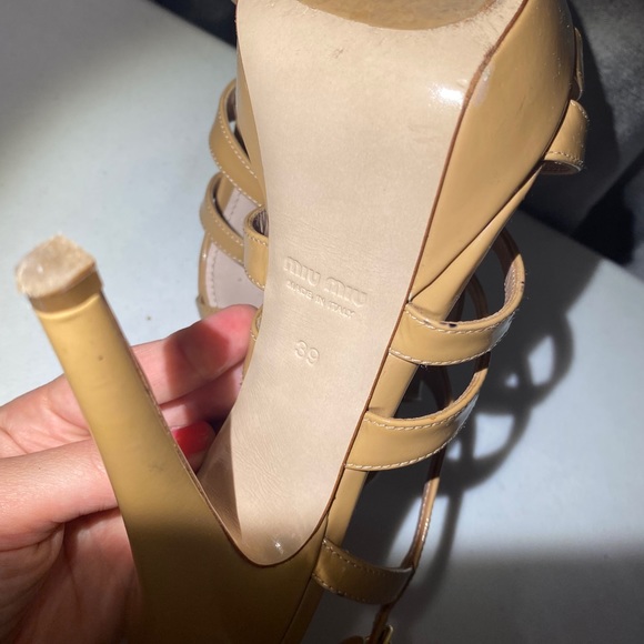 Authentic Miu Miu High Heels - Tan - Picture 3 of 4